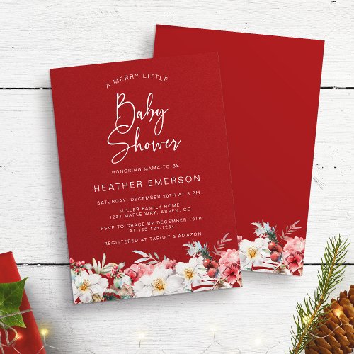 Christmas Baby Shower Invitation