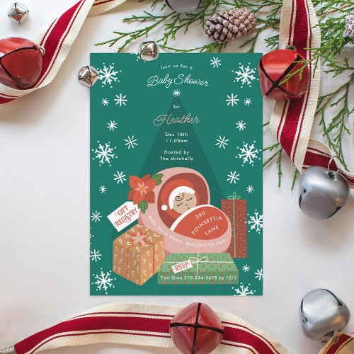 Christmas Baby Shower Invitation