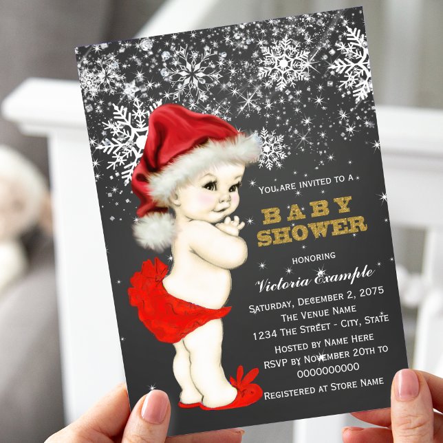 Christmas Baby Shower Invitation