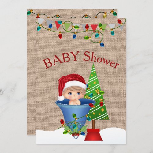 Christmas Baby Shower Invitation