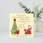 Christmas Baby Shower Invitation Cards (Standing Front)