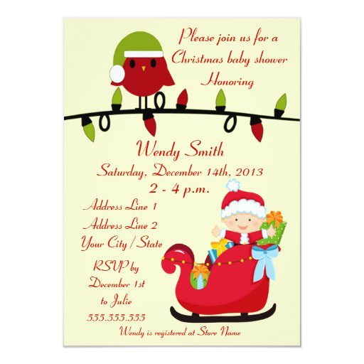 Christmas Baby Shower Invitation Wording 2