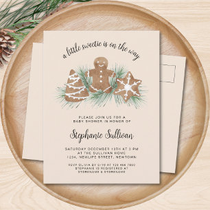 Christmas Baby Shower  Invitation Postcard