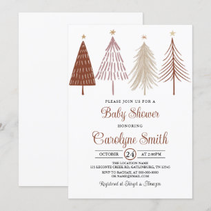 Christmas Baby Shower Invitation Template