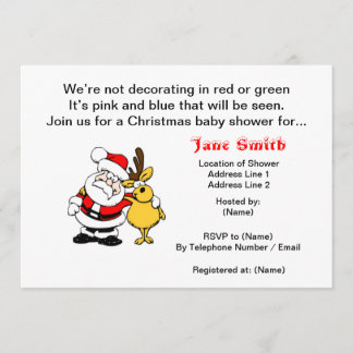Christmas Baby Shower Invitations