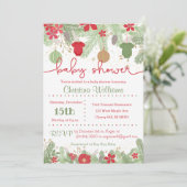 Christmas Baby Shower Invitations (Standing Front)