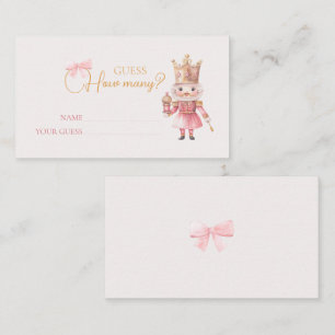 Christmas Baby Shower Nutcracker Guess How Many Enclosure Card