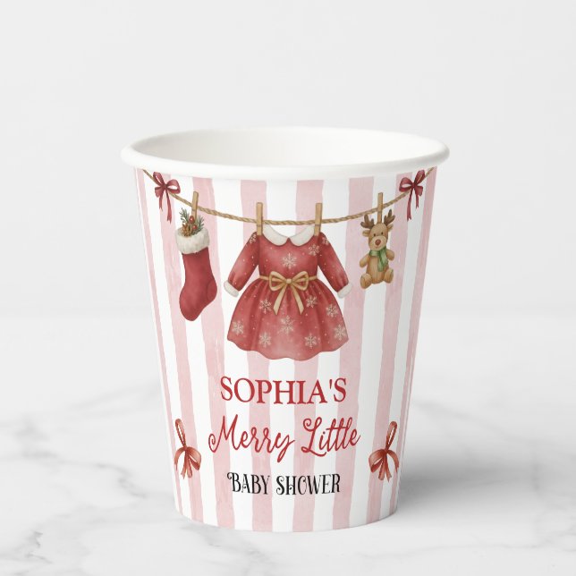 Christmas Baby Shower  Paper Cups (Front)