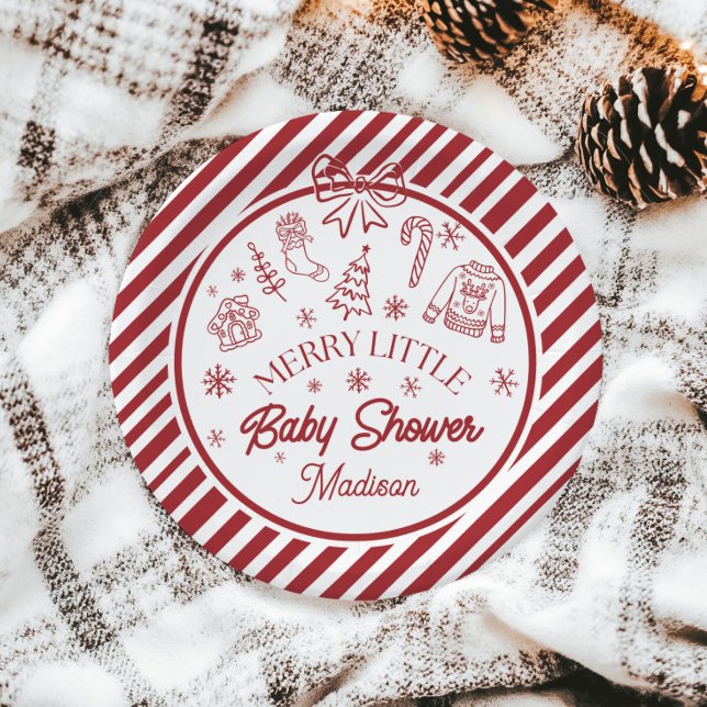 Christmas Baby Shower  Paper Plates (Creator Uploaded)