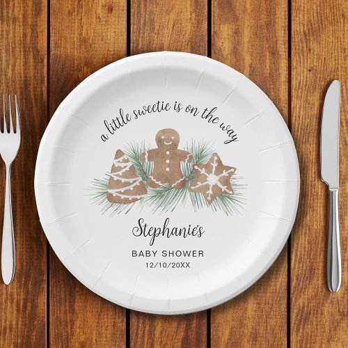 Christmas Baby Shower Paper Plates