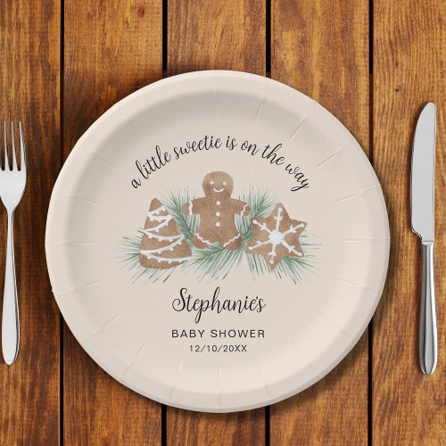 Christmas Baby Shower Paper Plates