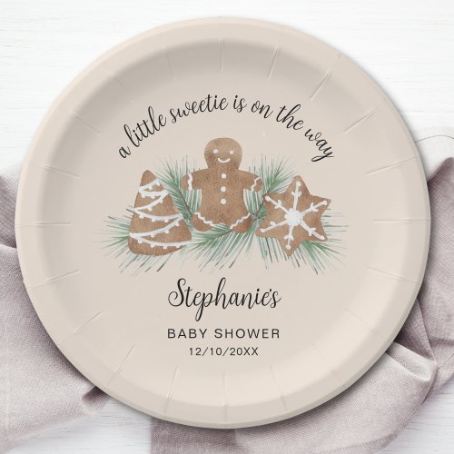 Christmas Baby Shower Paper Plates