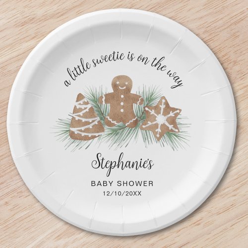 Christmas Baby Shower Paper Plates