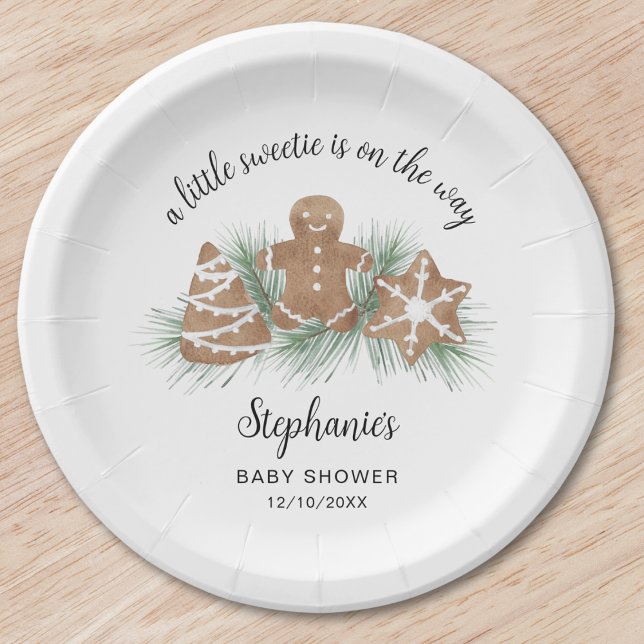 Christmas Baby Shower Paper Plates (Creator Uploaded)