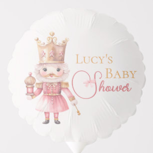 Christmas Baby Shower Pink Nutcracker Balloon