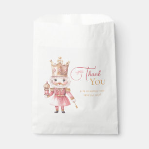 Christmas Baby Shower Pink Nutcracker Favor Bag