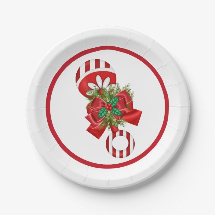 Christmas Baby Shower Rattle Paper Plate | Zazzle.com