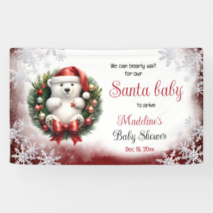 Christmas Baby Shower Santa Baby Banner