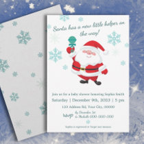 Christmas Baby Shower, Santa's Helper Invitation