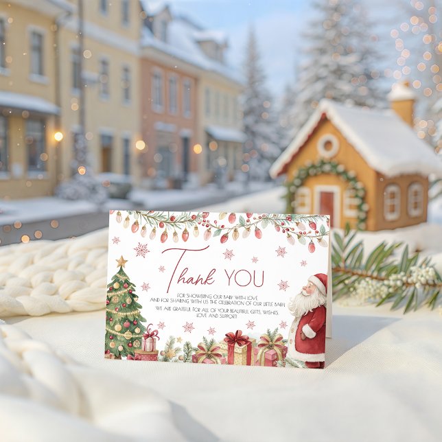 Christmas Baby Shower Thank You Card (Creator Uploaded)
