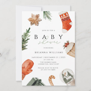 Christmas Baby Shower winter  Invitation