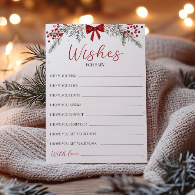 Christmas Baby Shower Wishes For Baby Card (Creator Uploaded)