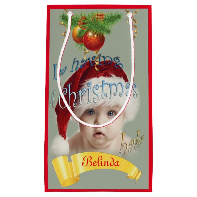 Christmas Baby Small Gift Bag (Front)