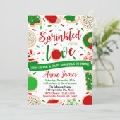 Christmas Baby Sprinkle Invitation Christmas Baby  (Standing Front)