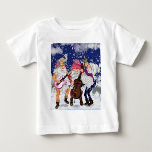 Christmas Baby T-Shirt Gift Gnome Music Band