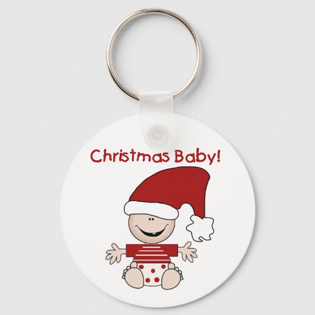 Christmas Baby T-shirts and Gifts Keychain (Front)