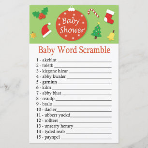 Christmas Baby word scramble game