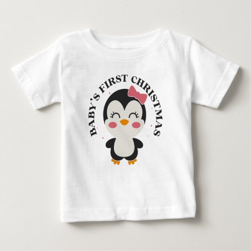 Christmas Babys 1st Christmas Penguin Baby Top