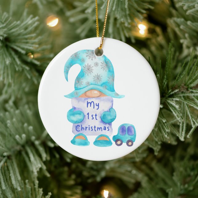 Christmas Baby's First Christmas Gnome Ornament (Tree)