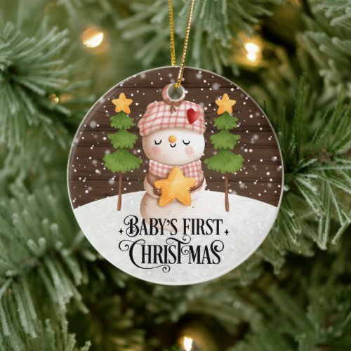 Christmas Babys First Christmas Snowman Ornament
