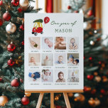 Christmas Baby's First year Photo Collage Foam Board<br><div class="desc">Christmas Baby's First year Photo Collage Pictures Board Poster</div>