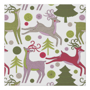 Christmas background faux canvas print