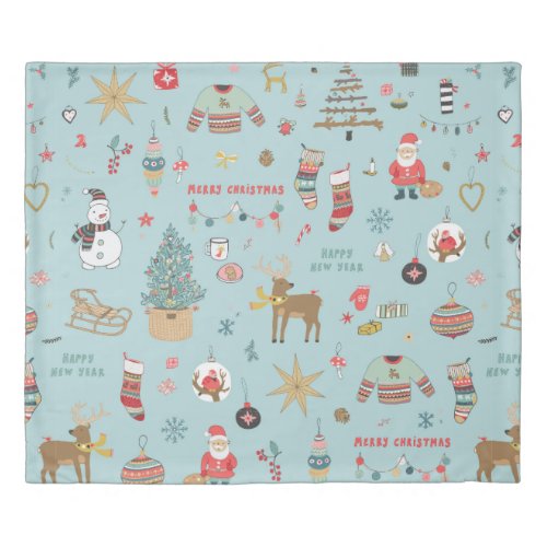 Christmas background seamless wrapping paper patt duvet cover