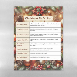 Christmas Background with To Do List Magnetic Dry Erase Sheet