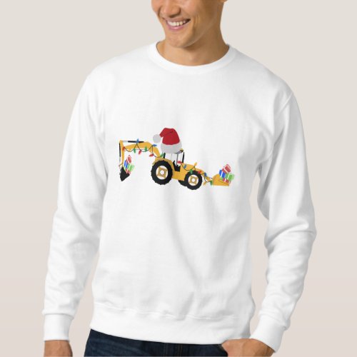 Christmas Backhoe Construction Truck  Sweatshirt