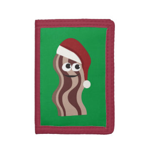 Christmas bacon tri-fold wallet