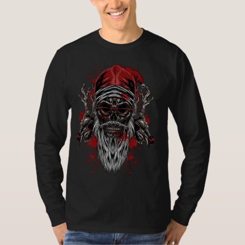 Christmas  Bad Santa Claus Skull Heavy Xmas  Idea T_Shirt