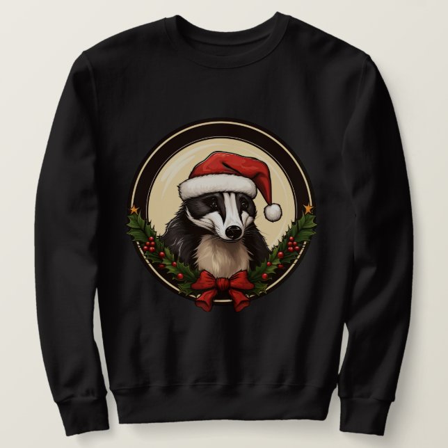 Christmas badgers sweatshirt (Design Front)