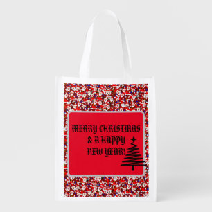 Christmas bag! Reusable grocery bag (or gift bag)