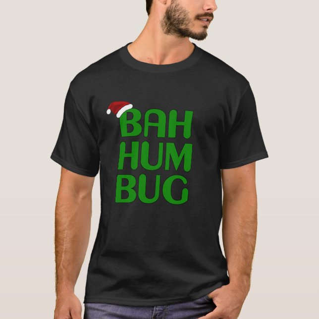 Christmas Bah Humbug Art Xmas Humbug Santa Hat  T-Shirt (Front)