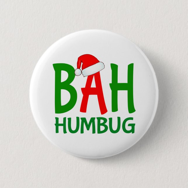 Christmas bah humbug ebenezer scrooge Design Button (Front)