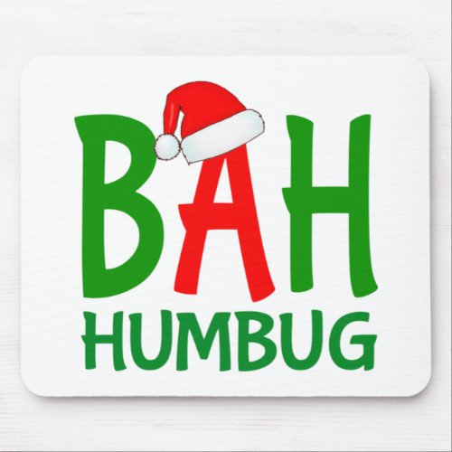 Christmas bah humbug ebenezer scrooge Design Mouse Pad