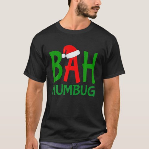 Christmas Bah Humbug Ebenezer Scrooge Design T_Shirt