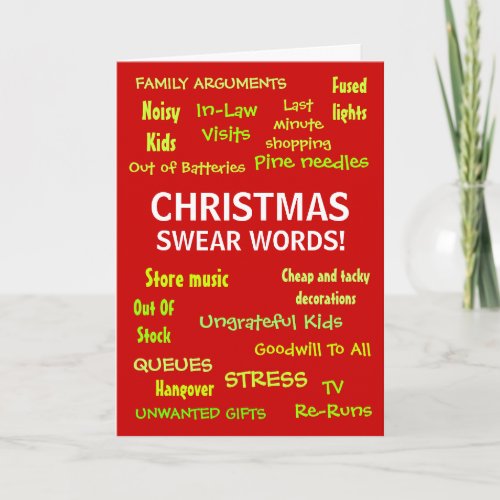 Christmas Bah Humbug Funny Annoying Christmas Holiday Card