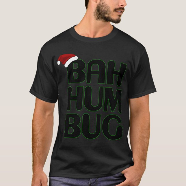 Christmas Bah Humbug Sweatshirt-Xmas Humbug Santa  T-Shirt (Front)