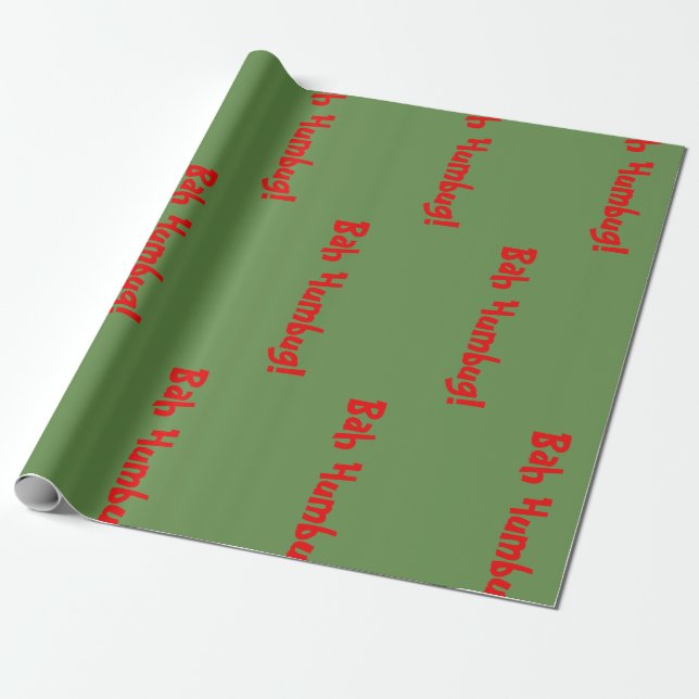 Christmas Bah Humbug! Wrapping Paper (Unrolled)